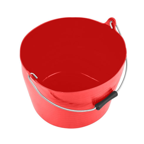 Red Gorilla Flexible Gorilla Bucket, Fold Flat Polyethylene Bucket with Easy Grip Handle for Horse Bathing