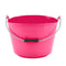 Red Gorilla Flexible Gorilla Bucket in Pink, Fold Flat Polyethylene Bucket with Easy Grip Handle for Stable Use