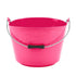 Red Gorilla Flexible Gorilla Bucket in Pink, Fold Flat Polyethylene Bucket with Easy Grip Handle for Stable Use