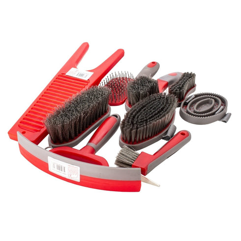 Red Gorilla Horse Grooming Curry Comb, Rubber Teeth Comb for Lifting Mud, Dried Sweat and Loose Hair