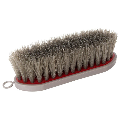 Red Gorilla Horse Grooming Dandy Brush, Stiff Bristle Brush for Dried Mud and Debris on Legs, Mane and Tail