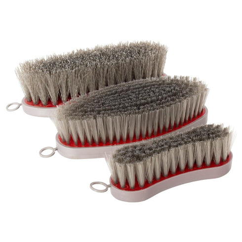 Red Gorilla Horse Grooming Dandy Brush, Stiff Bristle Brush for Dried Mud and Debris on Legs, Mane and Tail