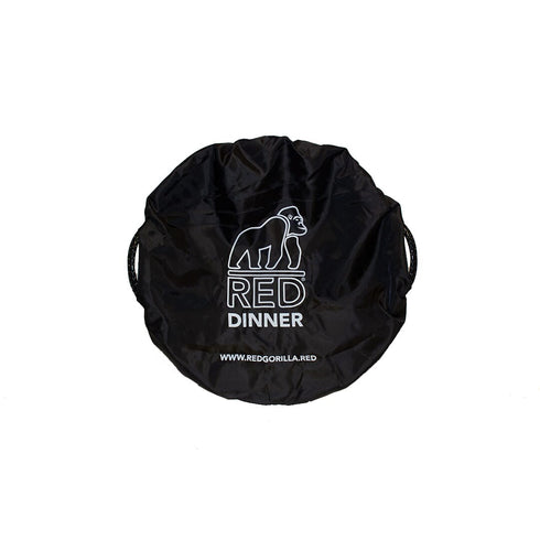 Red Gorilla Medium Tub Cover Breakfast and Dinner Set in Black, Two Feed Covers to Keep Prepared Feeds Fresh