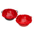 Red Gorilla Medium Tub Cover Breakfast and Dinner Set, Two Feed Tub Covers to Keep Dust and Insects Off Feed
