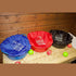 Red Gorilla Medium Tub Cover Breakfast and Dinner Set, Two Feed Tub Covers to Keep Dust and Insects Off Feed
