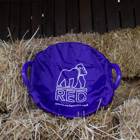 Red Gorilla Medium Tub Cover in Purple, Single Feed Tub Lid for Medium Stable Tubs and Buckets