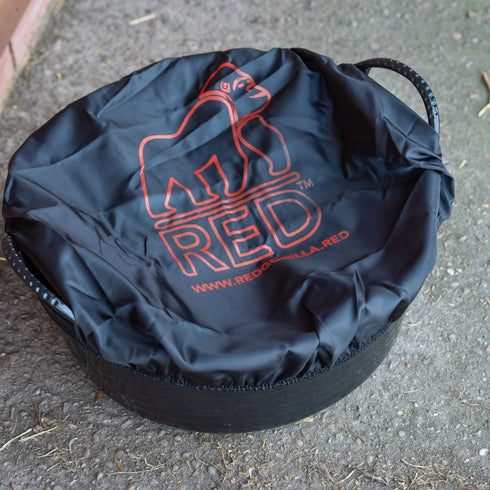 Red Gorilla Medium Tub Cover, Single Feed Tub Lid for Medium Stable Tubs and Buckets to Keep Feed Fresh