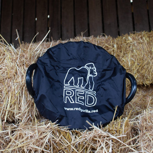 Red Gorilla Medium Tub Cover, Single Feed Tub Lid for Medium Stable Tubs and Buckets to Keep Feed Fresh