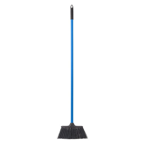 Red Gorilla Poly Yard Broom, Synthetic Bristle Outdoor Broom with 120 cm Handle for Yards, Stables and Driveways