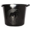 Red Gorilla Premium 15 L Bucket in Black, Reinforced Rim Heavy Duty Bucket for Stables, Gardens and Car Washing