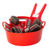 Red Gorilla Stable Bucket Brush, Stiff Bristle Scrubbing Brush for Feed Buckets, Water Troughs and Tubs