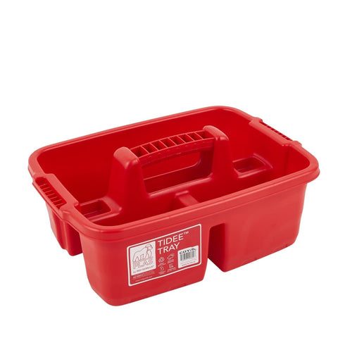 Red Gorilla Tidee Tray, Flat Polypropylene Tote Tray for Feed, Grooming Kit, Garden Tools and Car Boot Storage