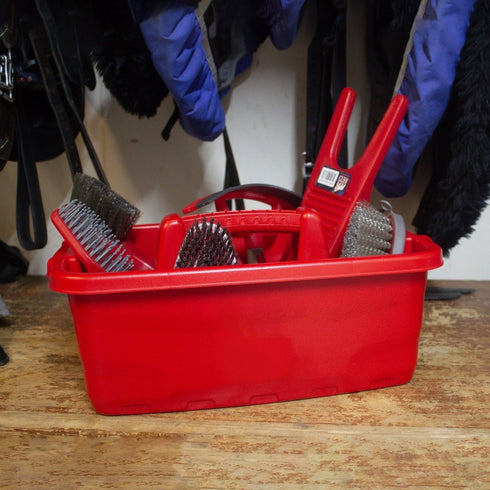 Red Gorilla Tidee Tray, Flat Polypropylene Tote Tray for Feed, Grooming Kit, Garden Tools and Car Boot Storage