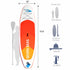 Red Sunshine Inflatable Stand Up Paddle Board, iSUP Package with Paddle, Pump, Leash and Dry Bag