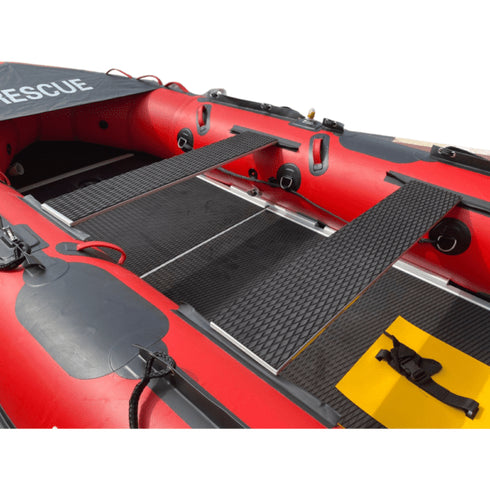 Rescue Boat 2026 Heavy Duty Inflatable Boat, 1.2mm PVC with Rubbing Strake and Reflective Lights