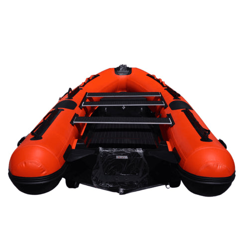 Rescue Dinghy Boat 2026, Heavy Duty Inflatable Dinghy with 3 Air Chambers, Oars, Aluminium Seat and Pump
