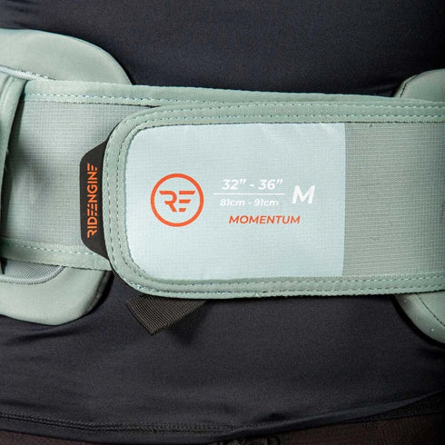 Ride Engine Momentum V2 Harness Black, Lightweight Soft Shell Kite Waist Harness with Lumbar Lock Support Plate