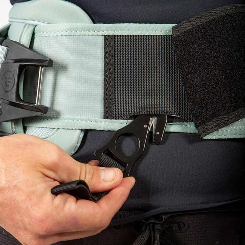 Ride Engine Momentum V2 Harness Black, Lightweight Soft Shell Kite Waist Harness with Lumbar Lock Support Plate