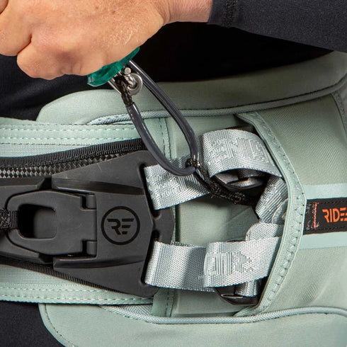 Ride Engine Momentum V2 Harness Black, Lightweight Soft Shell Kite Waist Harness with Lumbar Lock Support Plate
