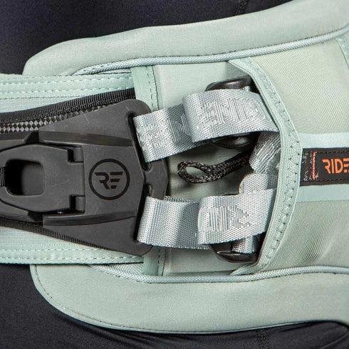 Ride Engine Momentum V2 Harness Black, Lightweight Soft Shell Kite Waist Harness with Lumbar Lock Support Plate
