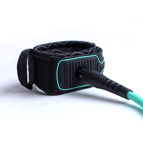 Ride Engine Recoil Leash 8 ft, Coiled 7 mm SUP, Foil and Wing Board Leash with Rotating Ankle Cuff