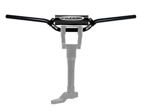 RIVA PRO-BAR Runabout Handlebars in Black, 7/8 Inch T6 Aluminium Jet Ski Handlebar with Crossbar and Pad