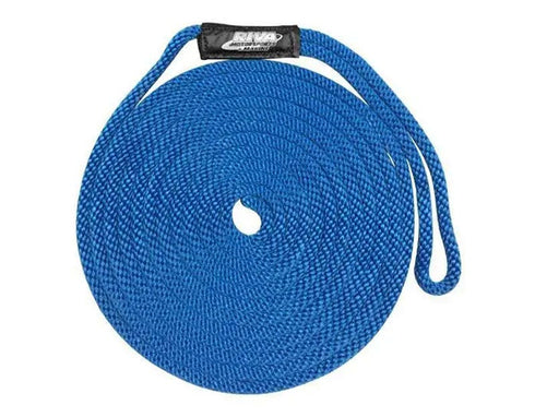 RIVA PWC Dock Line, 3/8 Inch Floating Solid Braid Polypropylene Jet Ski Dock Line with Pre-Spliced Loop