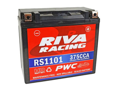 RIVA Sealed High Performance PWC Battery for 2021 and Newer Yamaha, Sea-Doo 4-TEC and Spark, 375 CCA Sealed