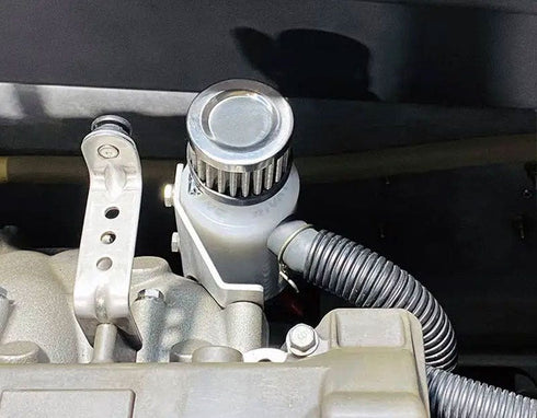 RIVA Yamaha 1.8L Catch Can and Engine Breather Kit for 2012 and Newer SVHO, SHO and HO, Translucent Can with Drain
