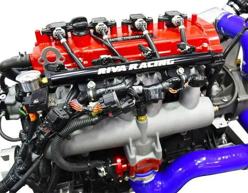 RIVA Yamaha 1.8L High Flow Billet Fuel Rail in Black, Supports 500+ HP on Supercharged and Turbo SVHO, SHO, HO