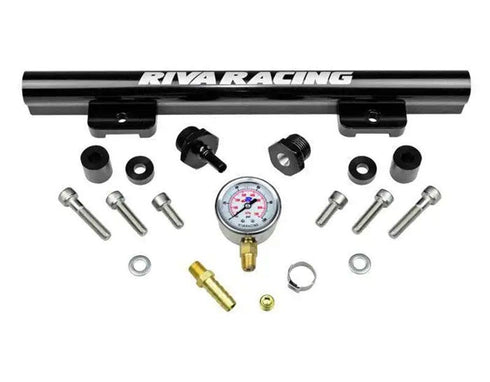 RIVA Yamaha 1.8L High Flow Billet Fuel Rail in Black, Supports 500+ HP on Supercharged and Turbo SVHO, SHO, HO