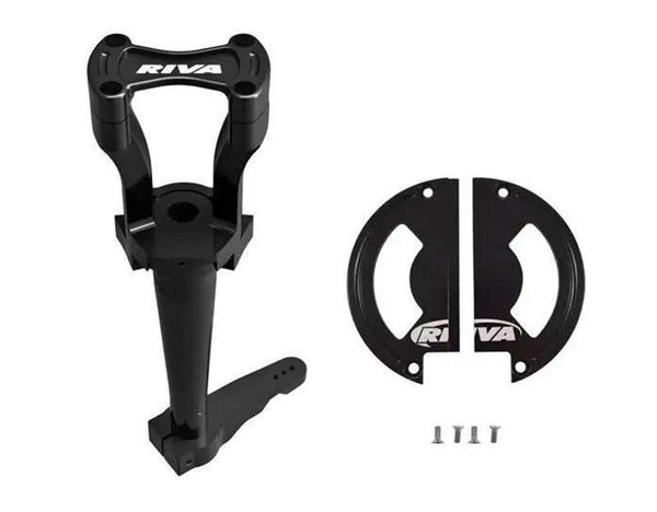 RIVA Yamaha FX Pro-Series Steering System for 2022 and Newer FX Models, Black Billet Aluminium Race Steering