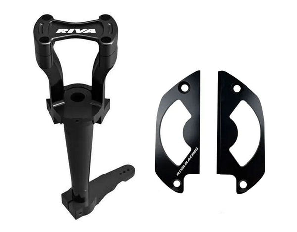 RIVA Yamaha GP Pro-Series Steering System for 2021 and Newer GP Models, Black Billet Aluminium Race Steering
