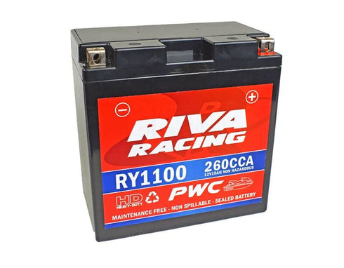 RIVA Yamaha Sealed High Performance Battery for WaveRunner Models 1987 to 2020, 260 CCA Maintenance Free Battery