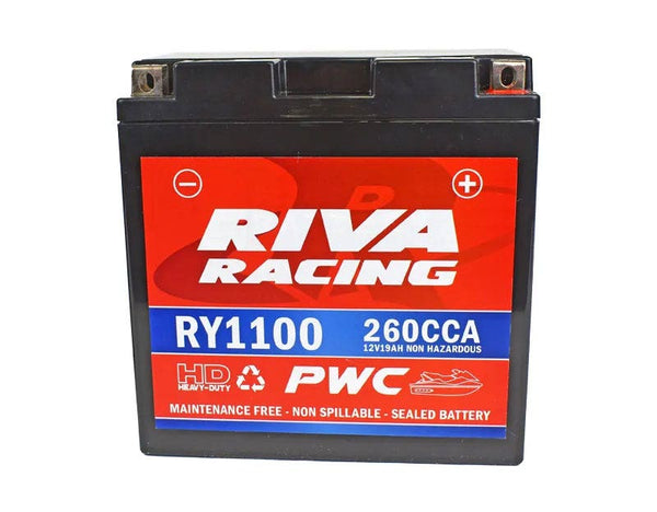 RIVA Yamaha Sealed High Performance Battery for WaveRunner Models 1987 to 2020, 260 CCA Maintenance Free Battery