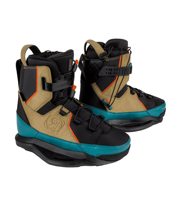 Ronix Atmos EXP Intuition 2024 Wakeboard Boots Desert Moss Ocean, Kevlar EXP Liner and SuperStrap