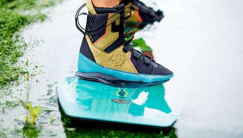 Ronix Atmos EXP Intuition 2024 Wakeboard Boots Desert Moss Ocean, Kevlar EXP Liner and SuperStrap