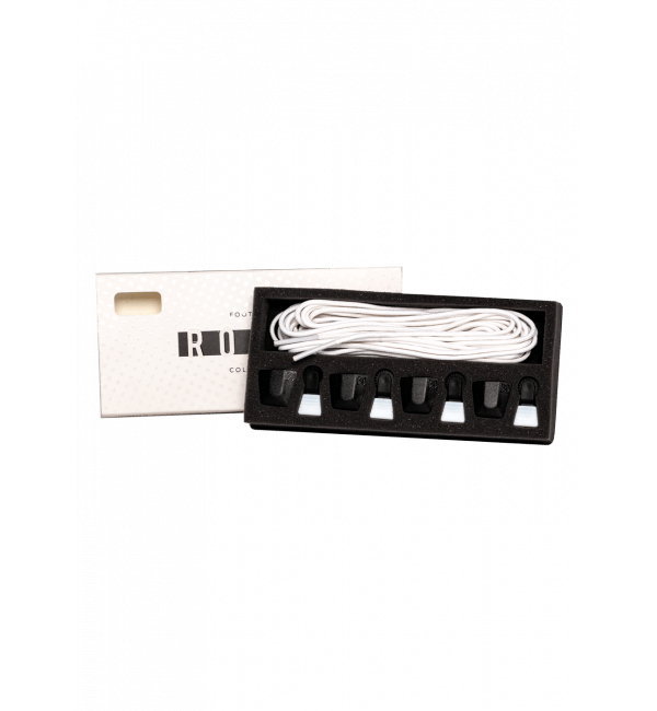 Ronix Boot Lace Auto Lock Kit White, Set of 4 Replacement Laces and AutoLocks for Ronix Wakeboard Boots