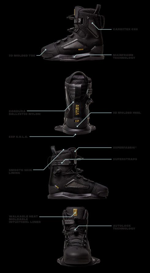 Ronix Boots Kinetik Project Exp Inttution Bindings 2024 Black Gold