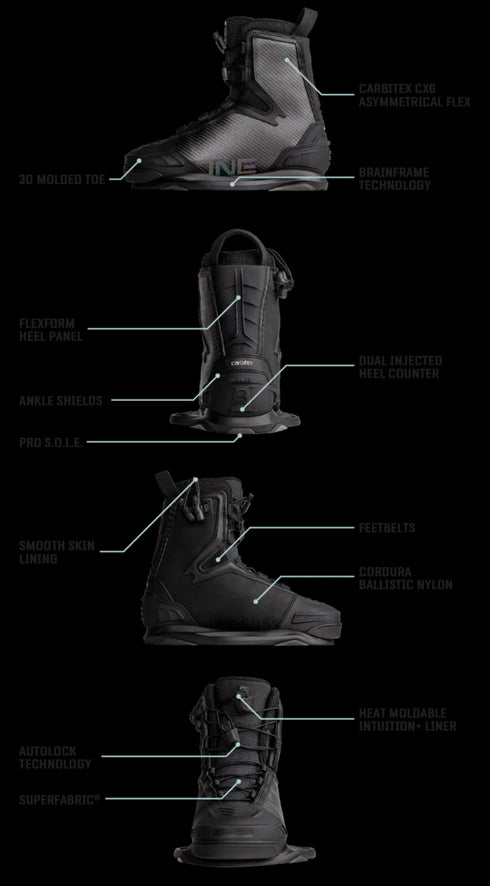 Ronix Boots One Intuition 2024 Bindings Carbitex Aurora