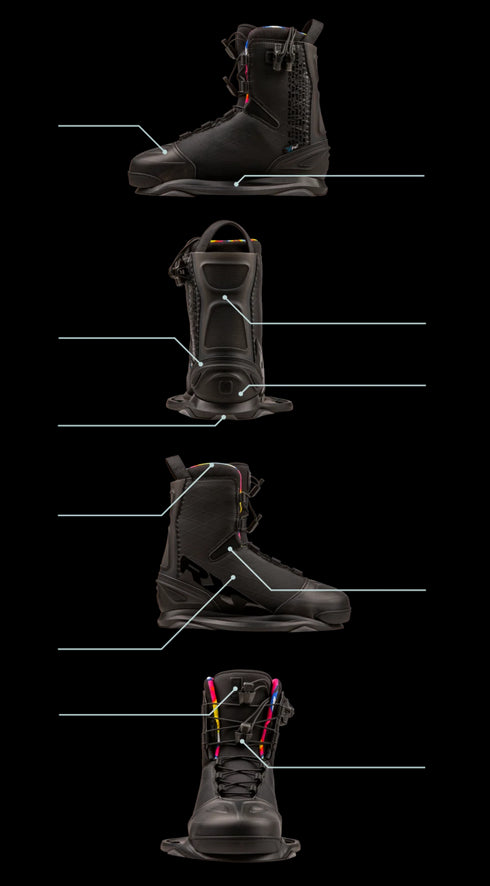 Ronix Boots RXT Bindings Intuition Midnight 2025