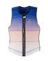 Ronix Coral Women's CE Approved Impact Vest White Blue Fade, Lightweight Flex Foam Wake Vest for Mobility