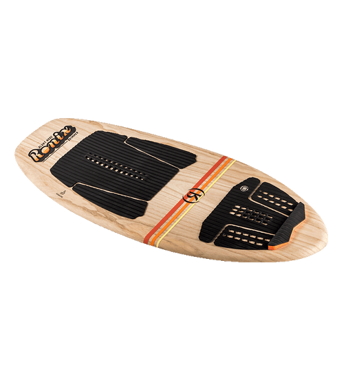 Ronix Element Core Blunt Nose Skimmer Wakesurf Board Paulownia Sunset 4'6, Fin-S Floating Fin Wakesurfer