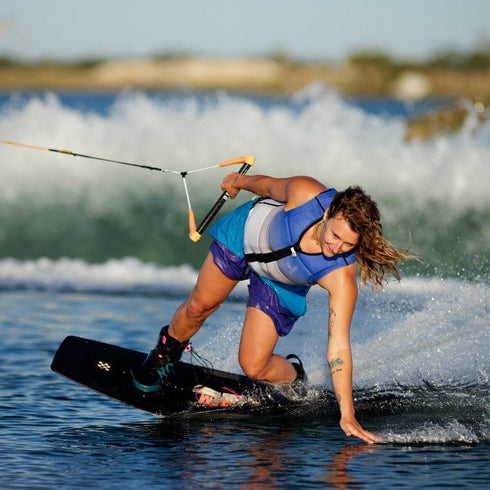 Ronix Quarter 'Til Midnight SF Women's Wakeboard Skate Black Coral 129, Hybrid Rocker Boat Wakeboard