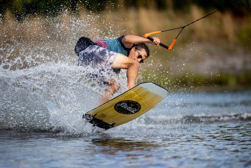 Ronix Rove Karver Wakeskate Maple White Black 44 Inch, Tri Fin Soul Turn Skate with 1.7 Inch Hook Fins