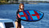 Ronix Sonic Kids Skimmer Wakesurf Board Blue Red Fish Eye 3'11, Durable 3 Fin Grom Surfer up to 80 lb