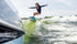 Ronix Sonic Kids Skimmer Wakesurf Board Blue Red Fish Eye 3'11, Durable 3 Fin Grom Surfer up to 80 lb