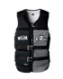 Ronix Volcom Capella 3.0 CGA Life Vest Black White Clippings, Coast Guard Approved Wake Vest with Tapered Fit