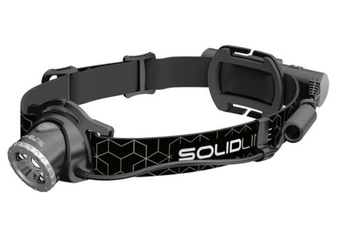 Ledlenser Solidline SH6R Headlamp (Blister), a rechargeable LED headlamp providing bright, hands-free lighting for outdoor activities.