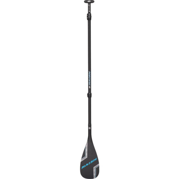 Naish S26 Carbon 85 paddle, a lightweight carbon fiber paddle (85% carbon content) used for powerful and efficient SUP paddling.